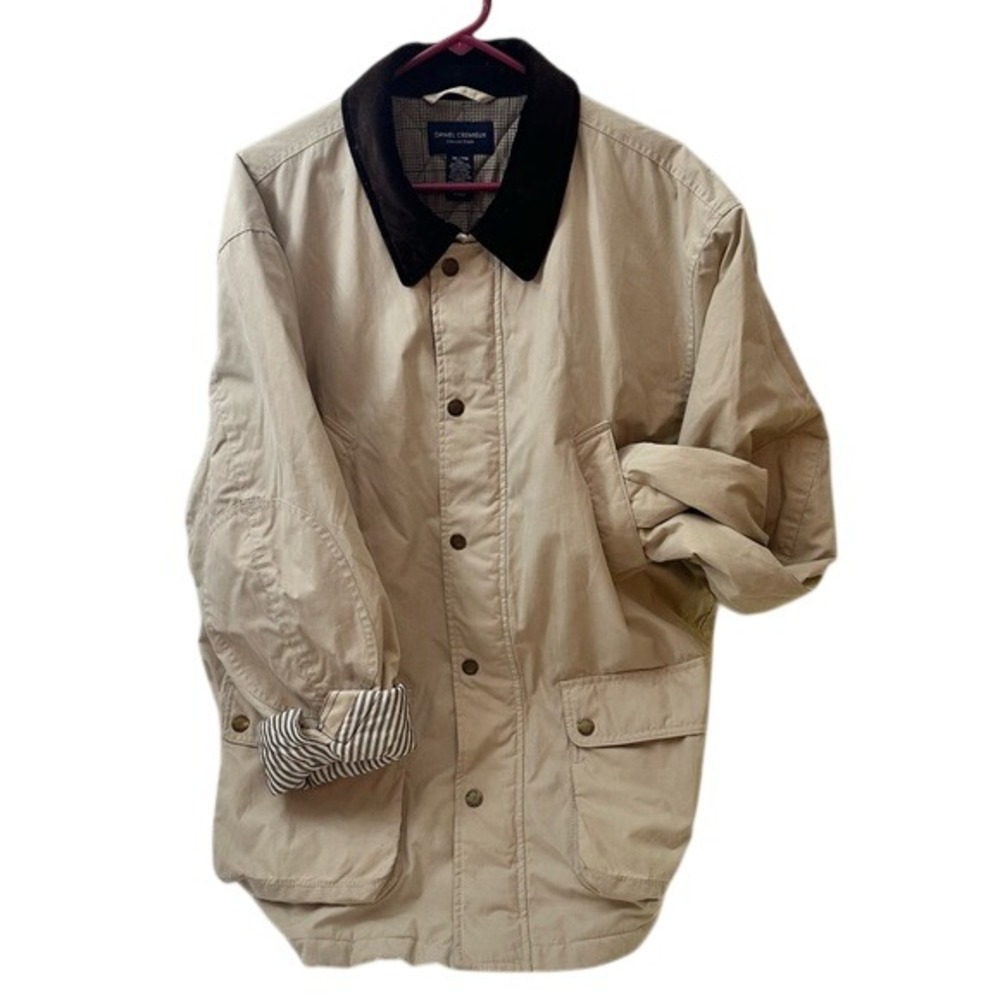 Daniel Cremieux‎ Collection Mens Tan Corduroy Collar Field Jacket XL TG
